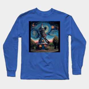 Starry Night Over The Burrow Long Sleeve T-Shirt